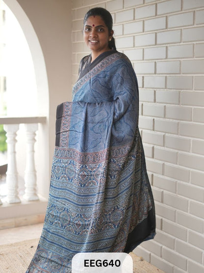 AJRAKH MODAL SAREE - JACKPOT