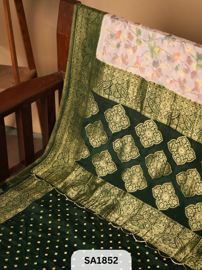 MYSORE PURE CHINNON CREPE RICH PALLU