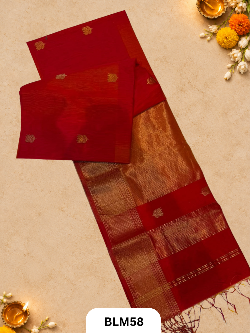Maheshwari Lotus Buta Saree