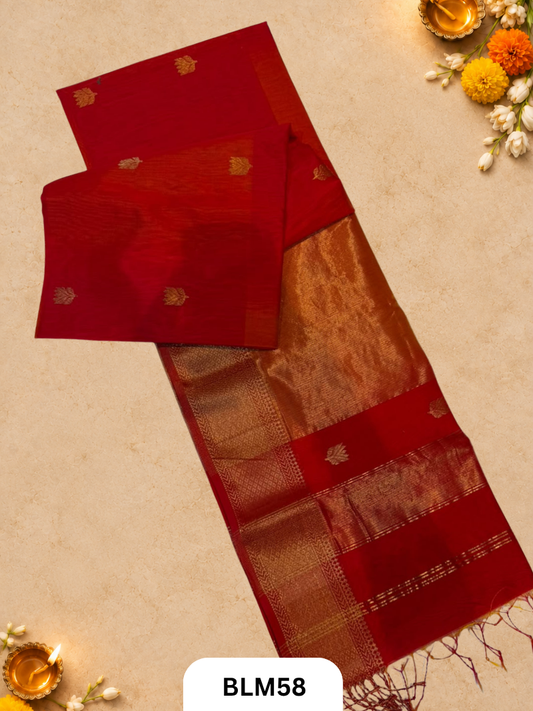 Maheshwari Lotus Buta Saree