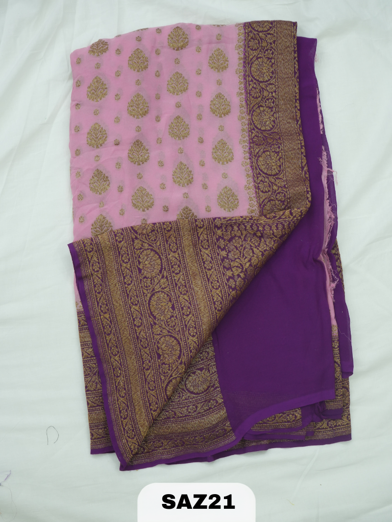 BANARAS ANTI KHADI GEORGET SAREE