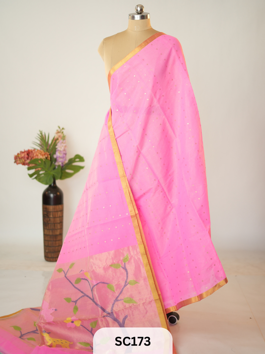 MUSLIN WEAVE PAITHANI JAMDHANI PALLU
