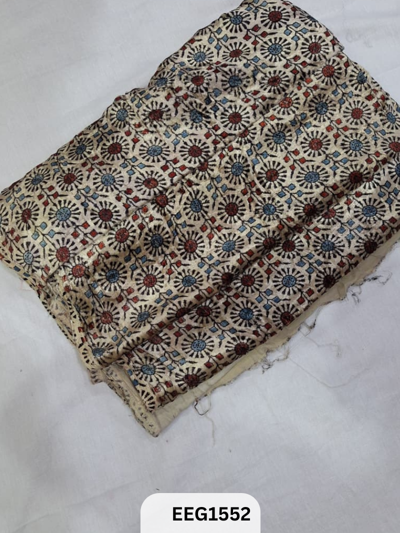VELVET AJRAKH PRINT FABRIC-1MTR