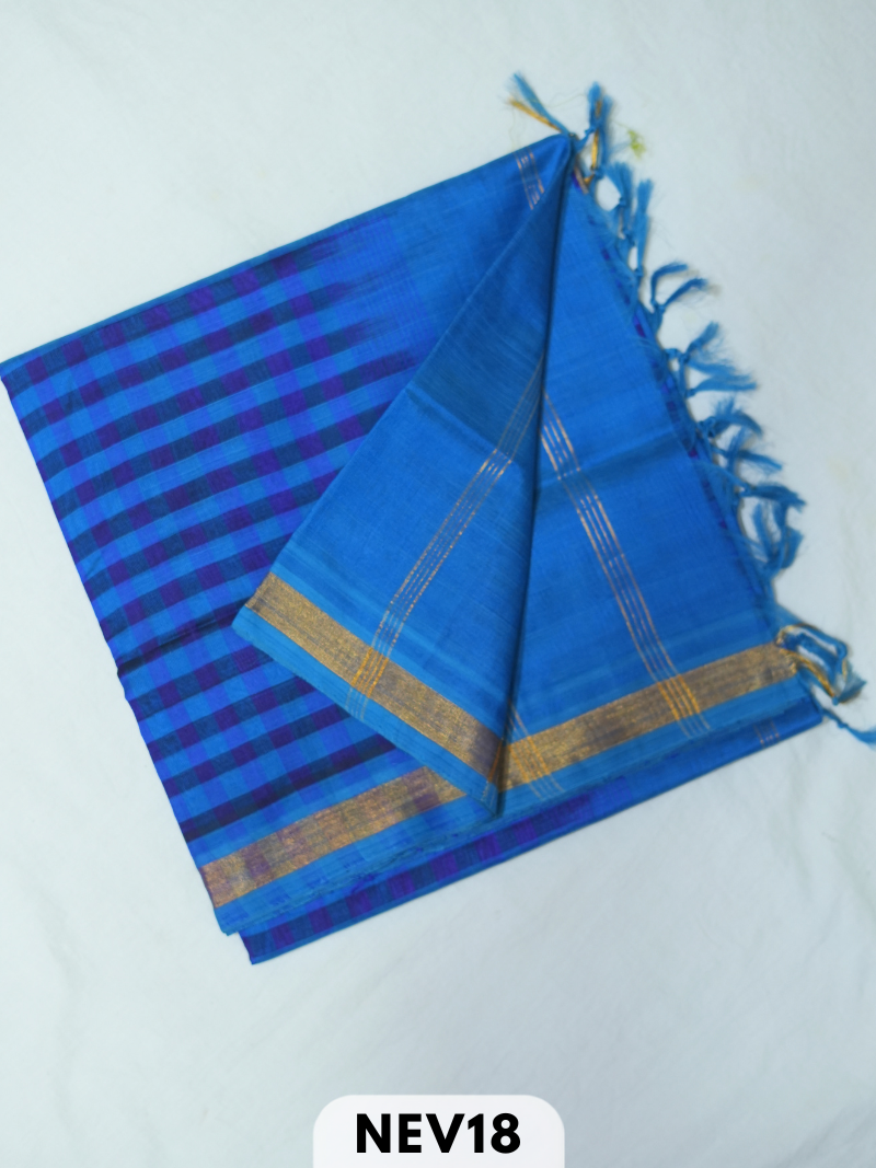PALUM PAZHAMUM CHECKS SILK COTTON SAREE