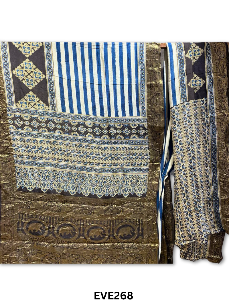 Dola Silk Ajrakh Saree
