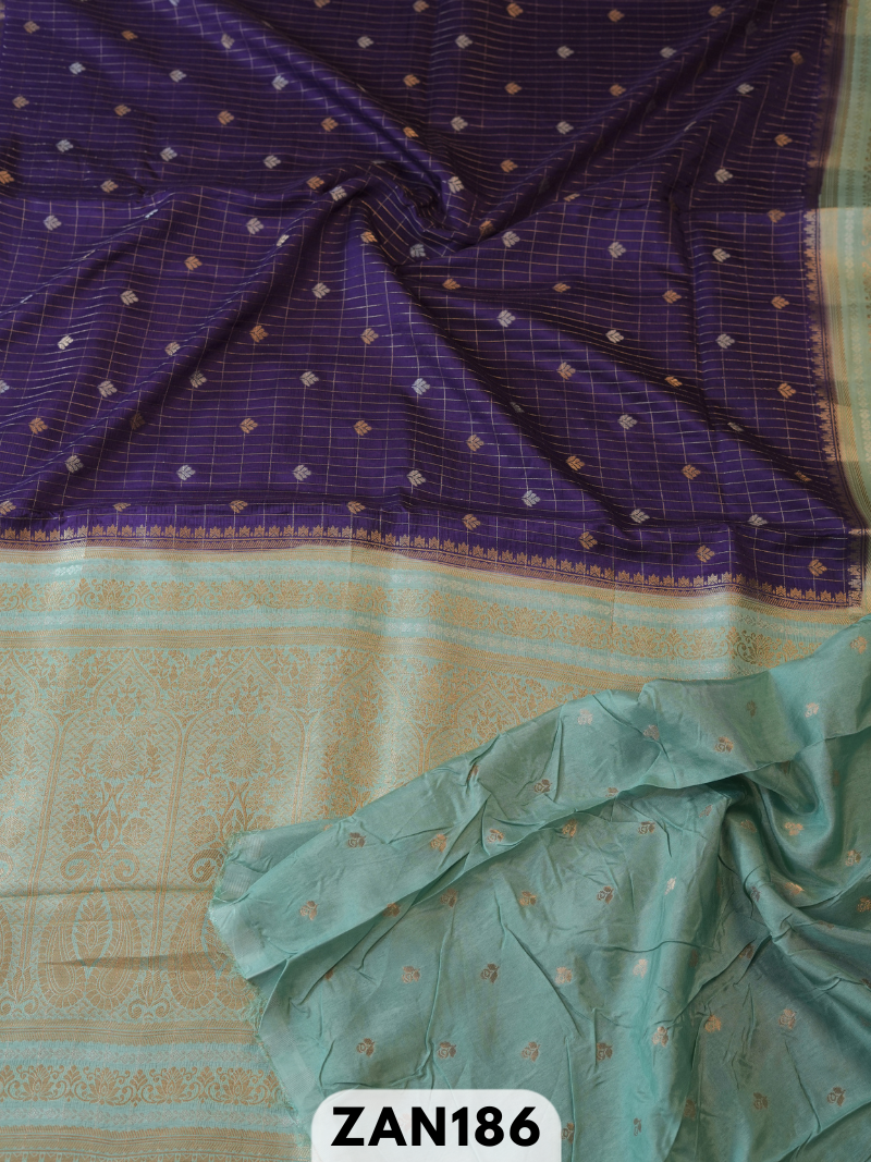 Pure Dupion kanchipuram fusion Rich pallu saree