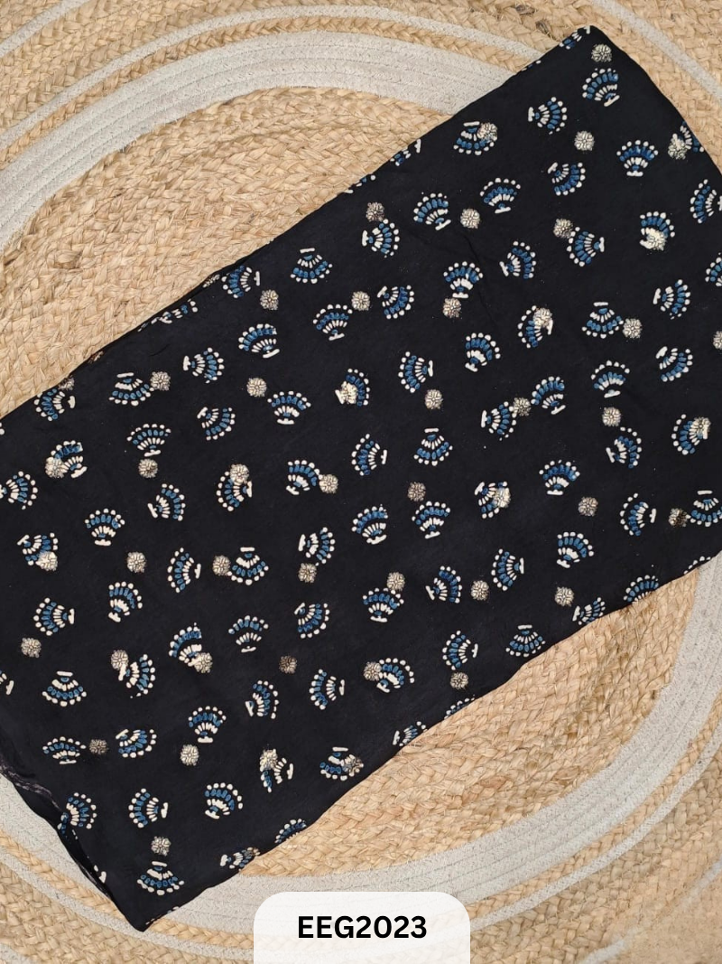DOLA SILK AJRAKH FABRIC-1MTR