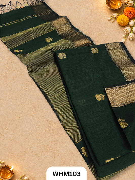 Maheshwari handloom Lotus butta sarees