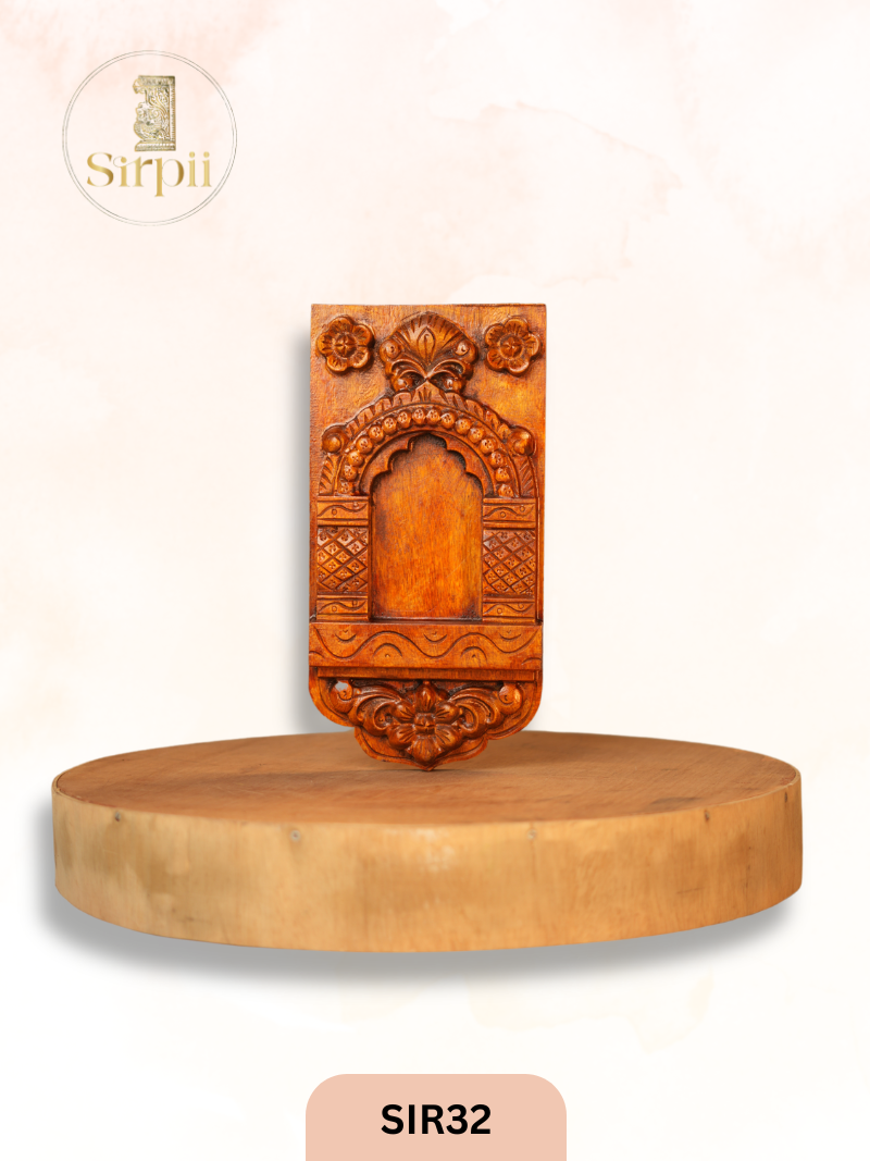 Decorative Wooden Mada Vilakku Wall Hanging - Height 15" INCH, WIDTH 7.5"INCH