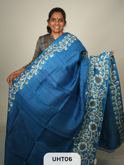 PURE MURSHIDABAD HANDPAINTED SAREE