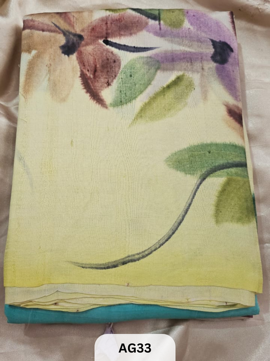 MURSHIDABAD HAND PAINTED SILK SAREE