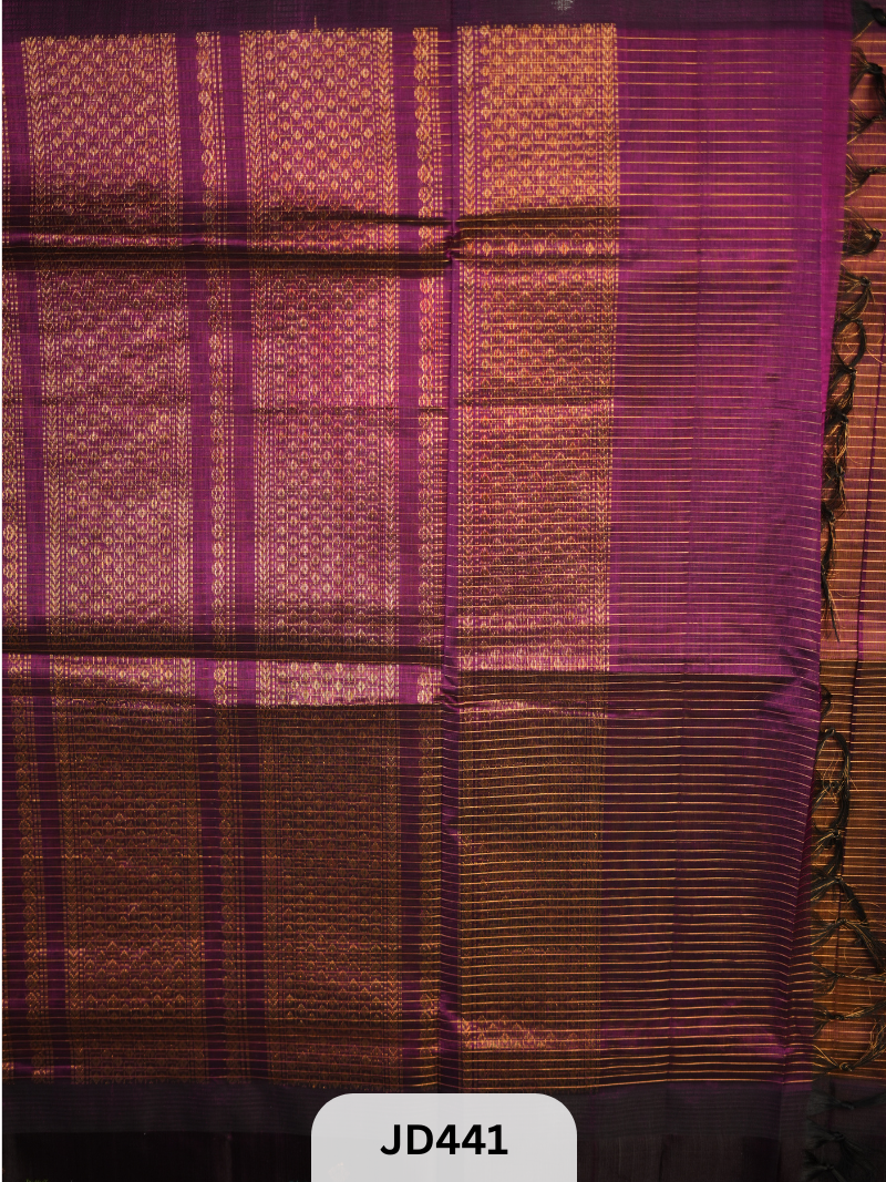 KUPPADAM LONG FANCY BORDER BODY CHECKS RICH PALLU SAREE