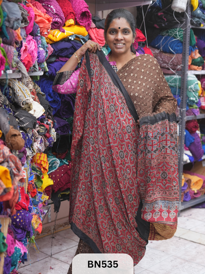 MODAL GAJI - AJRAKH BANDHINI SAREE