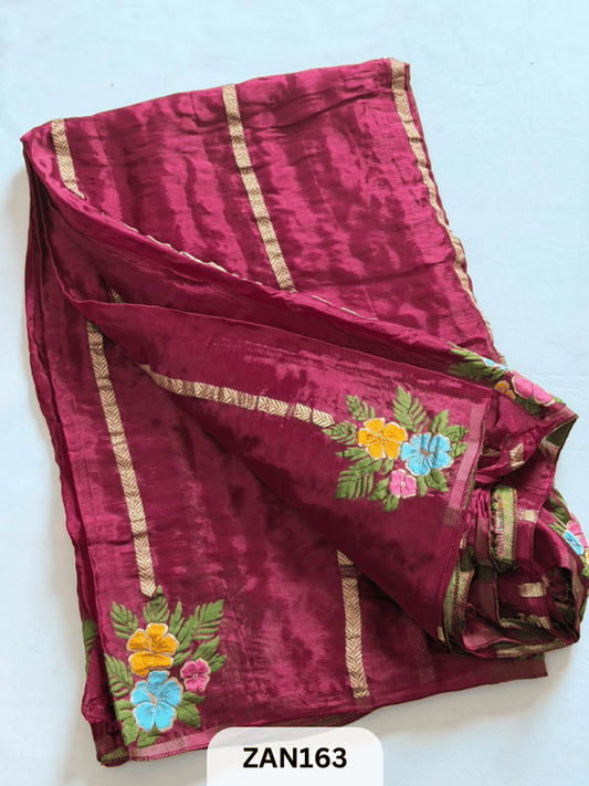 BANARASI CHINON KHADDI MEENA SAREE