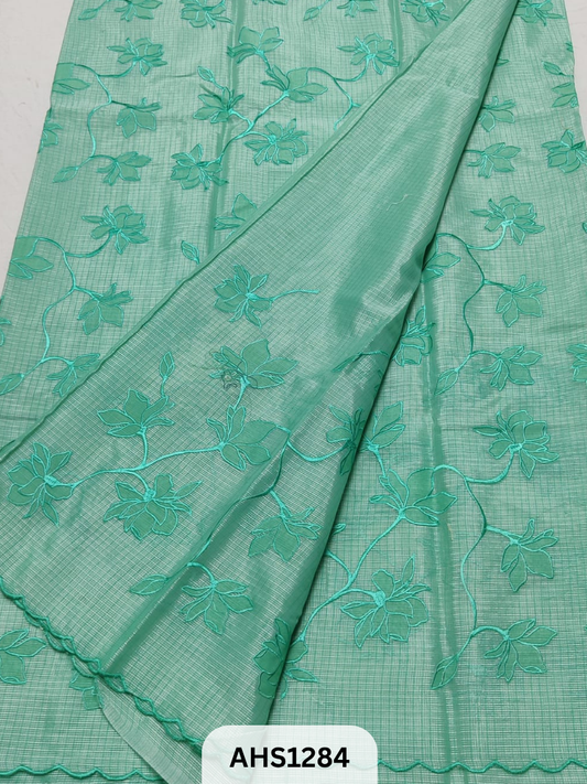 Soft Silk Kota Applique Work Saree