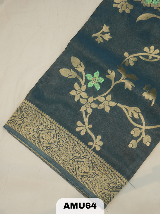 PREMIUM BANARAS ORGANZA DIGITAL KALAMKARI PRINT SAREE