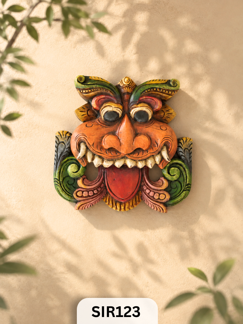 Kirtimukha (drishti bommai) – Artisan Crafted Wooden Entrance Decor