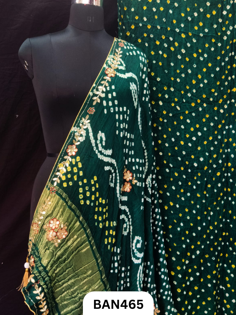 Semi Gaji SilkTissue Pallu Star Saree With Edging