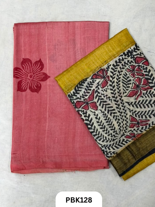 Pure Tussar Silk Salwar 2pc Top 2.5 + Duppatta 2.5  44 width