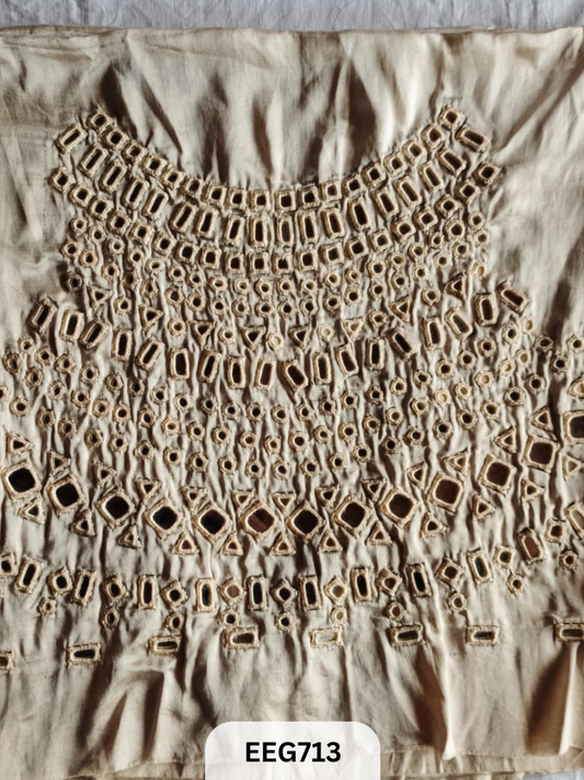 MASHRU MIRROR WORK UNSTITCHED BLOUSE  PIECE