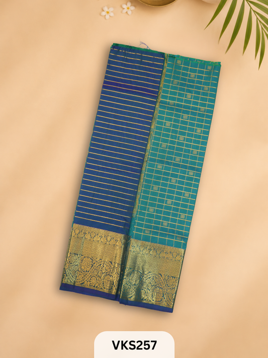 PURE KANCHIPURAM PATTU PAVADAI SET 3 - 5 YEAR