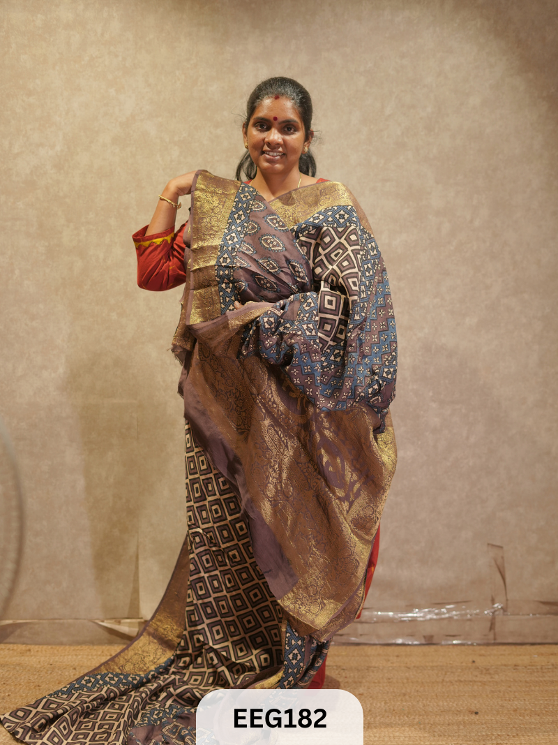 AJRAKH DOLA SILK SAREE