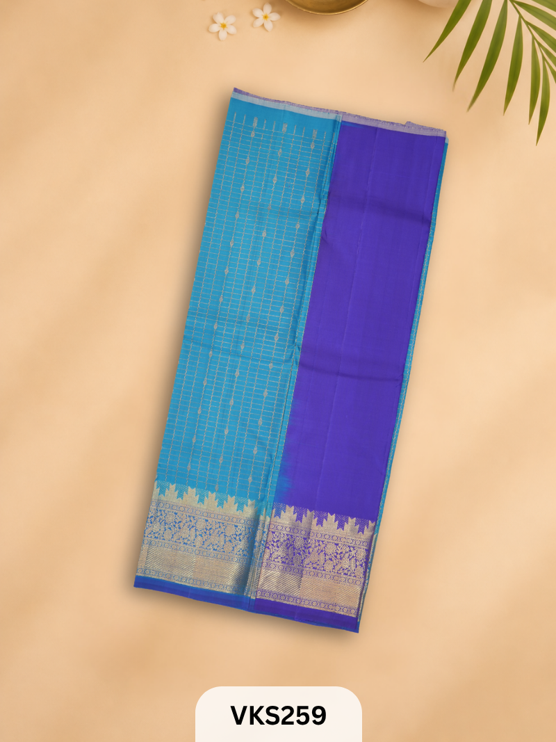 PURE KANCHIPURAM PATTU PAVADAI SET 3 - 5 YEAR