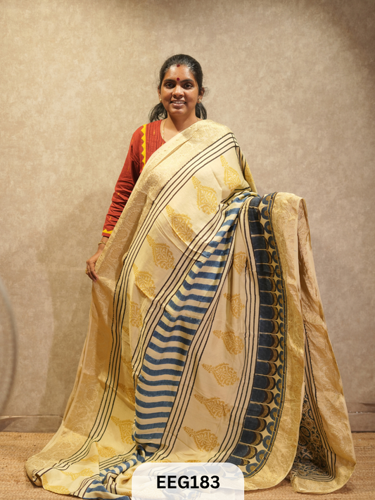 AJRAKH DOLA SILK SAREE