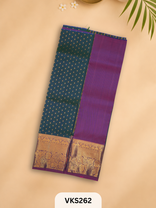 PURE KANCHIPURAM PATTU PAVADAI SET 3 - 5 YEAR