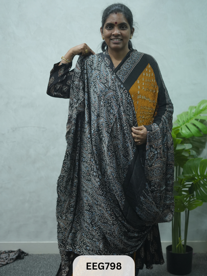 MODAL AJRAKH BANDHEJ SAREE