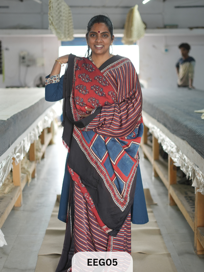 AJRAKH MODAL SAREE