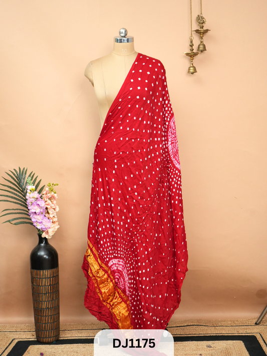 BANDHANI BORDERLESS WITH LAGDI PATTA - DUPATTA