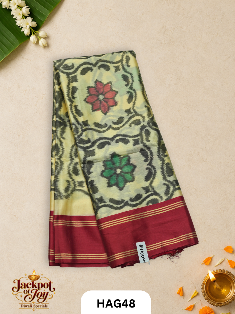 Nano Pochampalli Soft Silk Saree