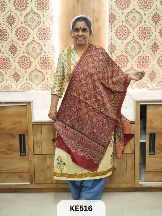 MASHRU HANDBLOCK PRINT STOLE