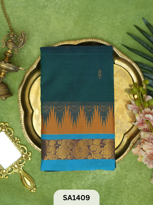 CHETTINAD COTTON SAREE | TEMPLE BORDER