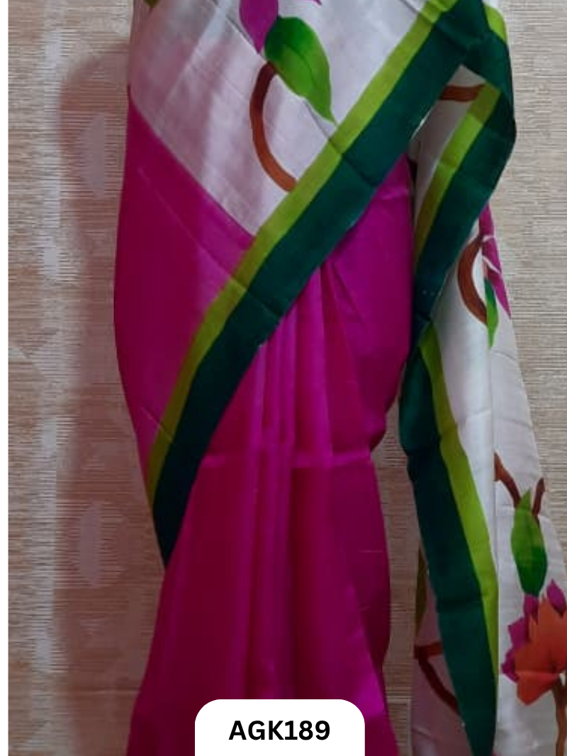 Murshidabad Silk 4Ply Hand Printing Work