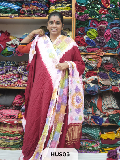 PURE MODAL WITH CHECKS MULTI COLOUR BORDER