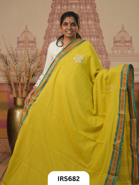 Chettinadu Saree With Barmer Aplique Work
