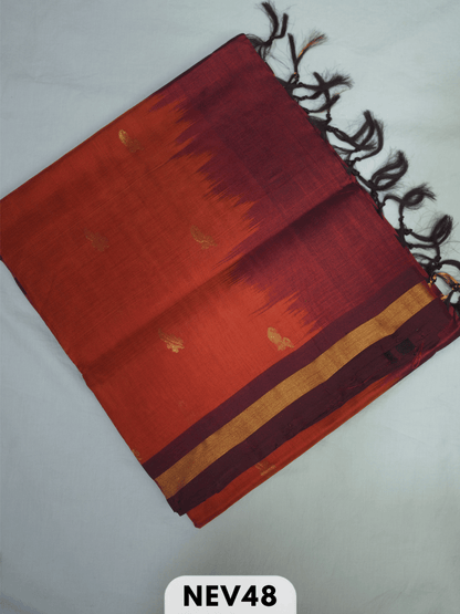 SMALL BORDER WITH BODY BUTTA SILK COTTON SAREE