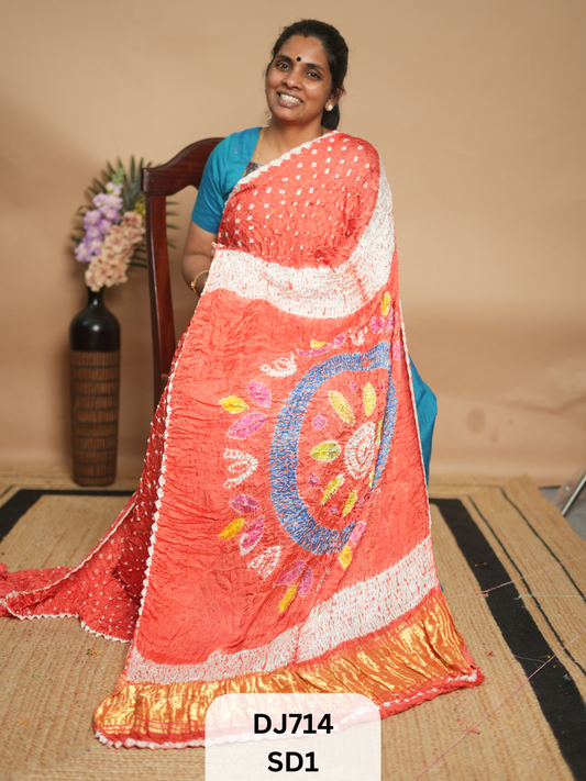 BANDHANI & AJRAKH MODAL SAREES | LAGDI PATTA | SHIBORI