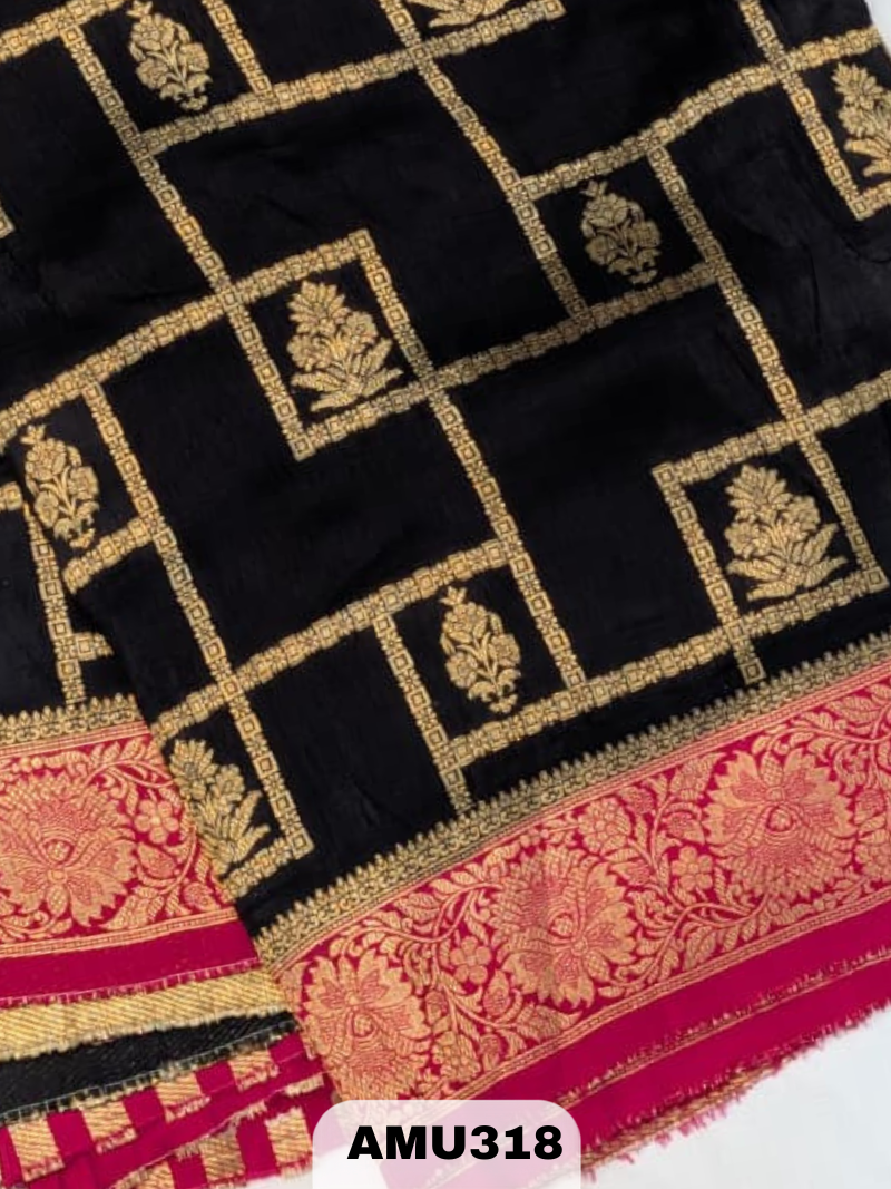 BANARAS RUSSIAN SILK SAREE WITH PRINTED
