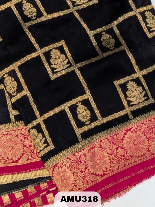 BANARAS RUSSIAN SILK SAREE WITH PRINTED