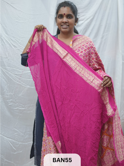 GEORGETTE WEAVING BANDHEJ SAREE