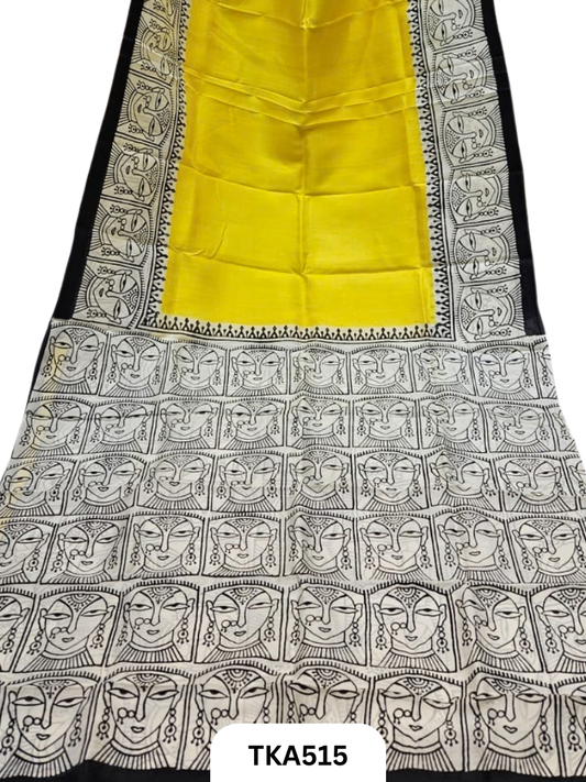 Murshidabad Silk Block Printing Saree