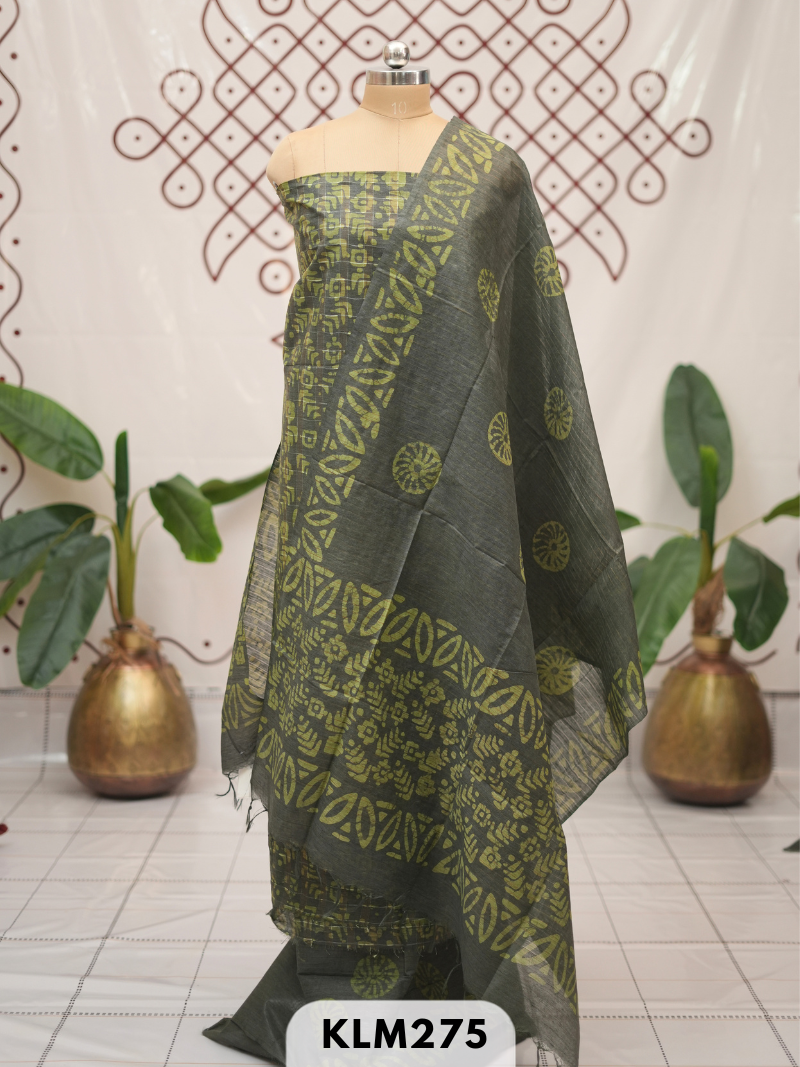 Bhagalpur Semi Tussar 3 pcs salwar set