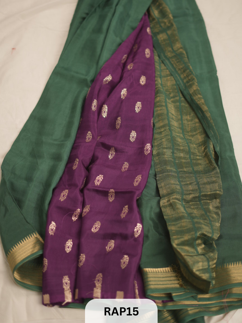 SEMI MYSORE CREPESILK SAREE