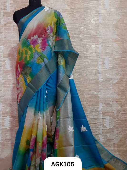 Gaachi by Nethi Tassar – Hand Block & Screen Print Saree with Blouse Piece