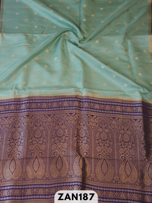Pure Dupion kanchipuram fusion Rich pallu saree