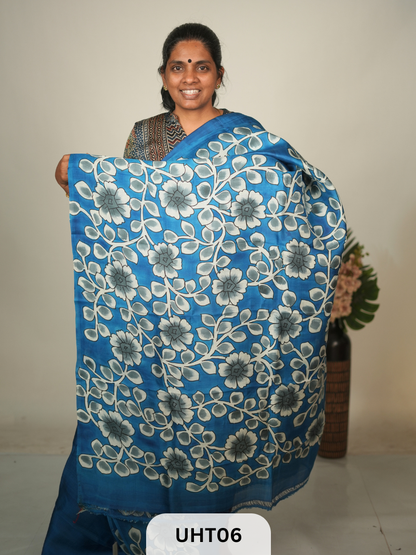 PURE MURSHIDABAD HANDPAINTED SAREE