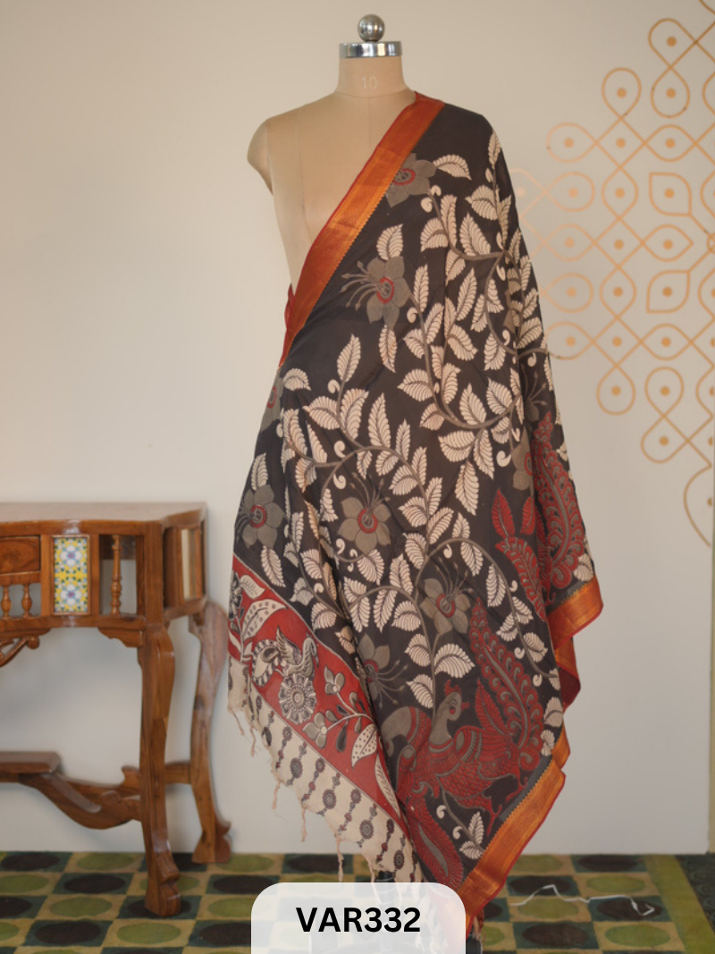 KALAMKARI CHENNURI SILK DUPPATTA